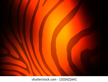 Dark Yellow, Orange vector indian curved template. A completely new color illustration in doodle style. The elegant pattern can be used as a part of a brand book.