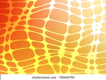 Dark Yellow, Orange vector indian curved pattern. Geometric doodle illustration in Origami style with gradient. The pattern can be used for coloring books and pages for kids.