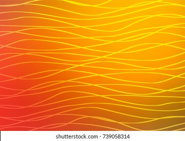 Dark Yellow, Orange vector indian curved template. An elegant bright illustration with lines in Natural style. The pattern can be used for heads of websites and designs.