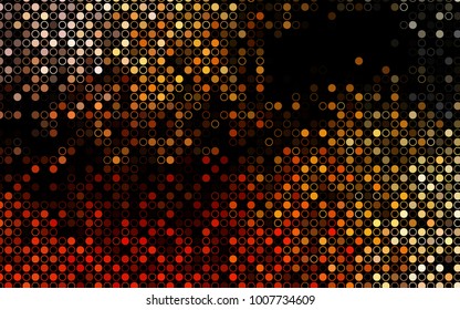 Dark Yellow, Orange vector  layout with circle shapes. Abstract illustration with colored bubbles in nature style. Completely new template for your brand book.