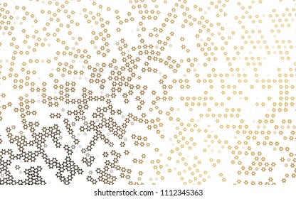 Dark Yellow, Orange vector layout with bright stars. Blurred decorative design in simple style with stars. The pattern can be used for wrapping gifts.