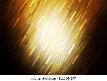 Dark Yellow, Orange vector layout with flat lines. Modern geometrical abstract illustration with staves. The template can be used as a background.