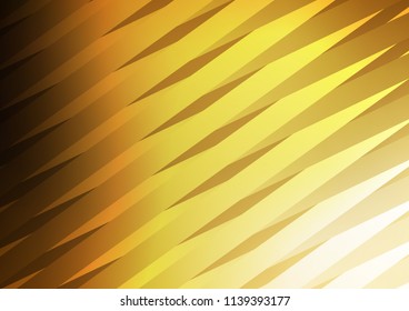 Dark Yellow, Orange vector layout with flat lines. Lines on blurred abstract background with gradient. The template can be used as a background.
