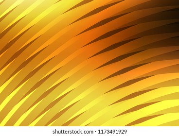 Dark Yellow, Orange vector layout with flat lines. Lines on blurred abstract background with gradient. The pattern can be used for websites.