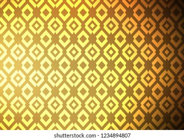 Dark Yellow, Orange vector layout with lines, rectangles. Rectangles on abstract background with colorful gradient. Best design for your ad, poster, banner.