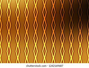 Dark Yellow, Orange vector layout with lines, rectangle. Colorful decorative design in simple style with lines, rhombuses. Best design for your ad, poster, banner.