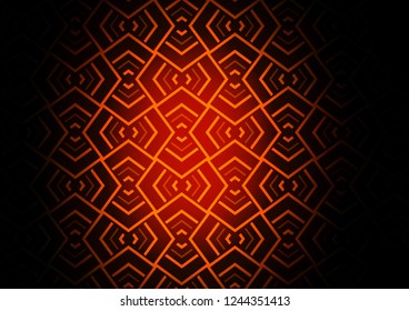 Dark Yellow, Orange vector layout with flat lines. Shining illustration with lines on abstract template. Pattern for ads, posters, banners.