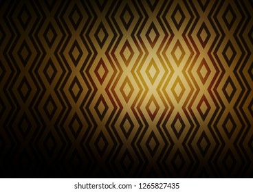 Dark Yellow, Orange vector layout with lines, rectangle. Colorful illustration with lines, cubes on abstract template. Backdrop for TV commercials.