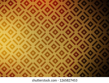 Dark Yellow, Orange vector layout with lines, rectangle. Colorful decorative design in simple style with lines, rhombuses. Smart design for your business advert.