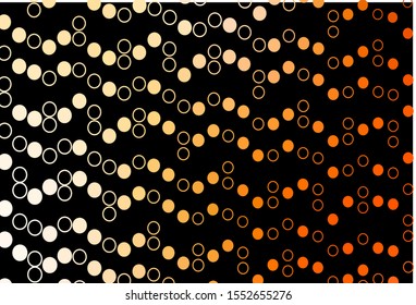 Dark Yellow, Orange vector layout with circle shapes. Blurred bubbles on abstract background with colorful gradient. Completely new template for your brand book.