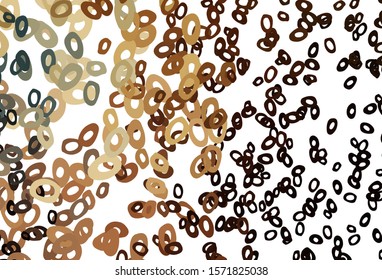 Dark Yellow, Orange vector layout with circle shapes. Blurred bubbles on abstract background with colorful gradient. Completely new template for your brand book.
