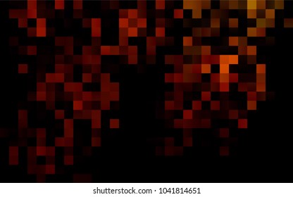 Dark Yellow, Orange vector low poly background. A sample with a polygonal design. Illustration in polygonal style with repeating squares