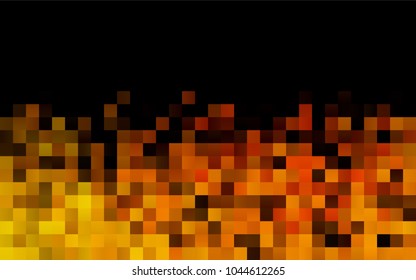 Dark Yellow, Orange vector low poly background. A sample with a polygonal design. Illustration in polygonal style with repeating squares