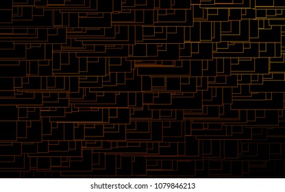 Dark Yellow, Orange vector low poly background. A sample with a polygonal design. Illustration in polygonal style with repeating squares