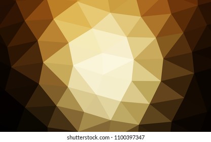 Dark Yellow, Orange vector low poly low poly. A completely new color illustration in a vague style. Triangular pattern for your business design.