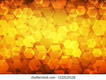 Dark Yellow, Orange vector low poly template. Creative illustration in halftone style with gradient. The completely new template can be used for your brand book.