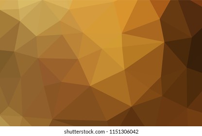 Dark Yellow, Orange vector low poly cover. Modern geometrical abstract illustration with gradient. A completely new template for your business design.
