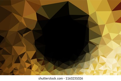 Dark Yellow, Orange vector low poly cover. Brand new colored illustration in blurry style with gradient. A completely new design for your business.