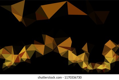 Dark Yellow, Orange vector low poly texture. Creative illustration in halftone style with gradient. The polygonal design can be used for your web site.