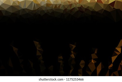 Dark Yellow, Orange vector low poly layout. Creative illustration in halftone style with gradient. The template can be used as a background for cell phones.