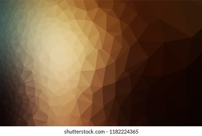 Dark Yellow, Orange vector low poly texture. An elegant bright illustration with gradient. A completely new design for your business.