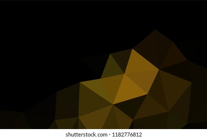 Dark Yellow, Orange vector low poly cover. An elegant bright illustration with gradient. The polygonal design can be used for your web site.