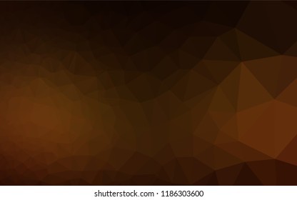 Dark Yellow, Orange vector low poly cover. A vague abstract illustration with gradient. The completely new template can be used for your brand book.