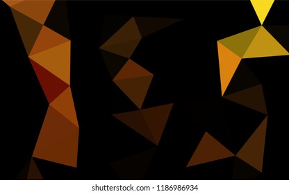 Dark Yellow, Orange vector low poly layout. Geometric illustration in Origami style with gradient.  Brand new design for your business.