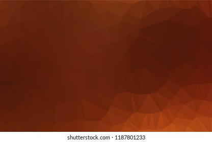 Dark Yellow, Orange vector low poly texture. Modern geometrical abstract illustration with gradient. Brand new design for your business.
