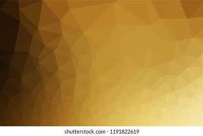 Dark Yellow, Orange vector low poly texture. A sample with polygonal shapes. The template can be used as a background for cell phones.