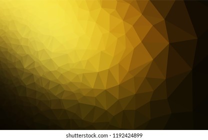 Dark Yellow, Orange vector low poly layout. Glitter abstract illustration with an elegant design. A completely new template for your business design.