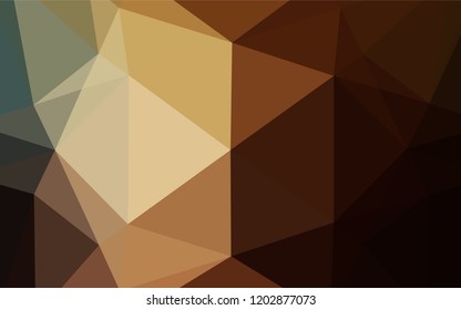 Dark Yellow, Orange vector low poly texture. An elegant bright illustration with gradient. A completely new template for your business design.