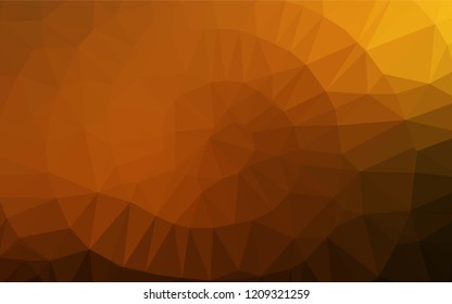 Dark Yellow, Orange vector low poly texture. Colorful illustration in abstract style with gradient. The template can be used as a background for cell phones.