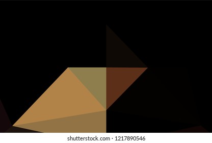 Dark Yellow, Orange vector low poly cover. Colorful abstract illustration with gradient. Brand new design for your business.