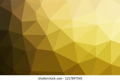 Dark Yellow, Orange vector low poly texture. Creative geometric illustration in Origami style with gradient. The polygonal design can be used for your web site.