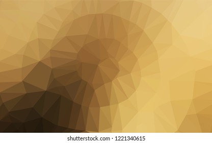Dark Yellow, Orange vector low poly cover. Triangular geometric sample with gradient.  Brand new design for your business.