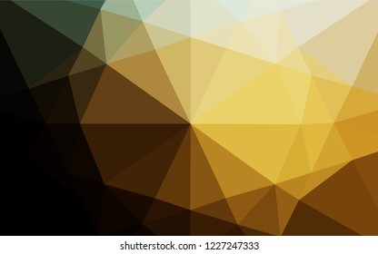 Dark Yellow, Orange vector low poly layout. An elegant bright illustration with gradient. The elegant pattern can be used as part of a brand book.