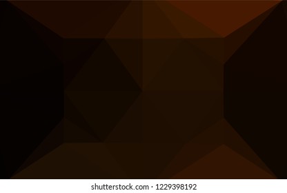 Dark Yellow, Orange vector low poly texture. A sample with polygonal shapes. The textured pattern can be used for background.