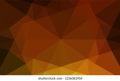 Dark Yellow, Orange vector low poly layout. Shining colored illustration in a Brand new style. A new texture for your design.