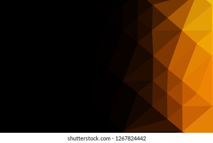 Dark Yellow, Orange vector low poly texture. A vague abstract illustration with gradient. Completely new template for your business design.