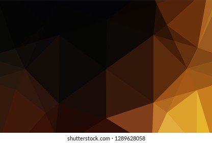 Dark Yellow, Orange vector low poly cover. A completely new color illustration in a vague style. Brand new design for your business.