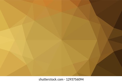 Dark Yellow, Orange vector low poly layout. Creative geometric illustration in Origami style with gradient. Brand new design for your business.