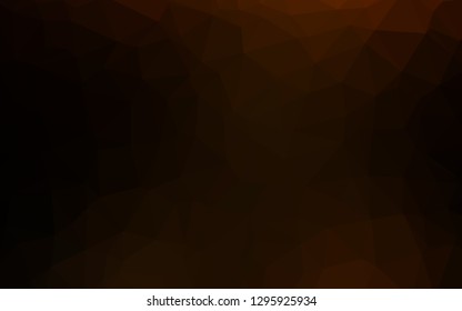 Dark Yellow, Orange vector low poly texture. Colorful abstract illustration with gradient. Template for a cell phone background.