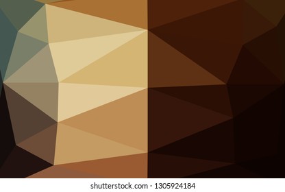 Dark Yellow, Orange vector low poly layout. Modern geometrical abstract illustration with gradient. New texture for your design.
