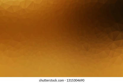 Dark Yellow, Orange vector low poly texture. Colorful abstract illustration with gradient. Textured pattern for background.