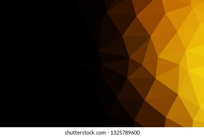 Dark Yellow, Orange vector low poly texture. A completely new color illustration in a vague style. Completely new template for your business design.