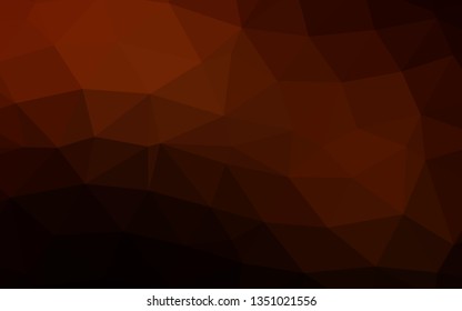 Dark Yellow, Orange vector low poly texture. Shining colored illustration in a Brand new style. The best triangular design for your business.