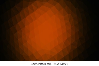 Amarillo oscuro, vector naranja de textura baja de poli. Muestra con formas poligonales. Diseño completamente nuevo para su negocio.