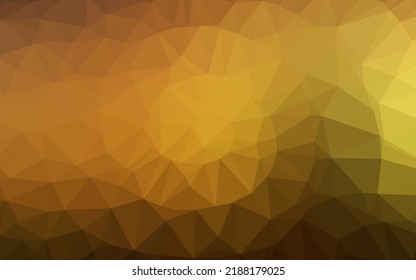 Dunkelgelb, orangefarbener Vektor mit Low-Poly-Deckung. Eine komplett neue Farbgrafik in einem vagen Stil. Polygonal Design für Ihre Website.