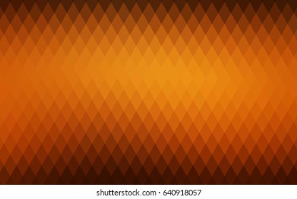 Dark Yellow, Orange vector low poly background. A sample with a polygonal design. Illustration in polygonal style with repeating squares